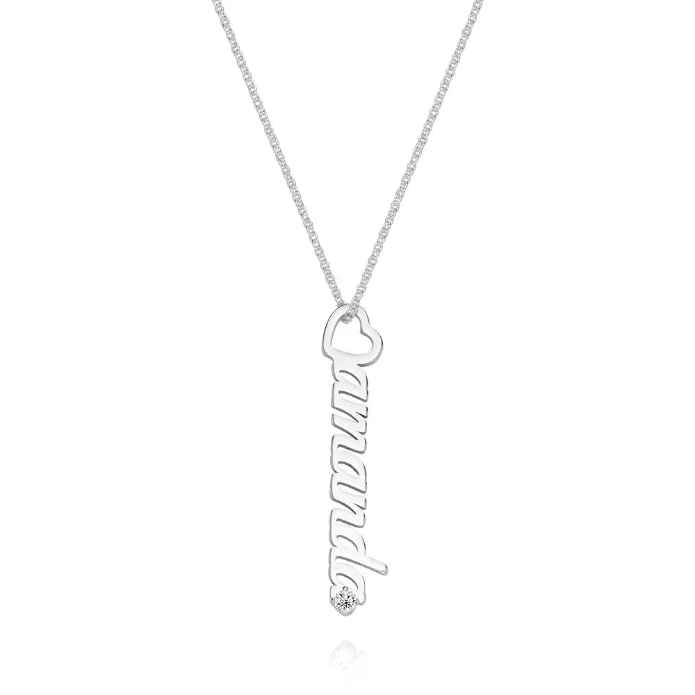Customize Bold Script Name Pendant in 14K Gold 