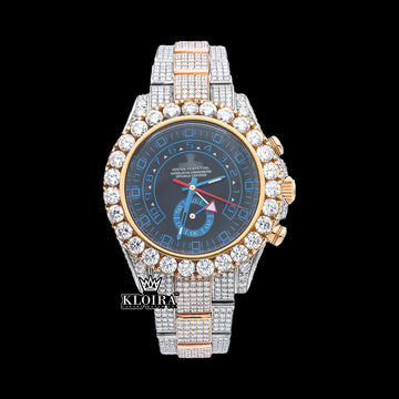 DeepBlue Women Lab-grown Diamond Watch 14K Gold VVS 20 Carat 42mm Front