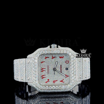 Auralisse Moissanite Diamond Watch 14K Gold VVS 22 Carat 42mm Front