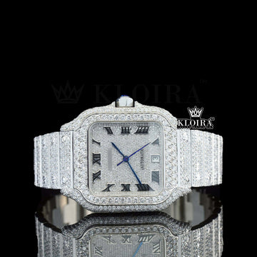 IceKing Luxe Moissanite Watch 14K Gold VVS 29 Carat 42mm Front