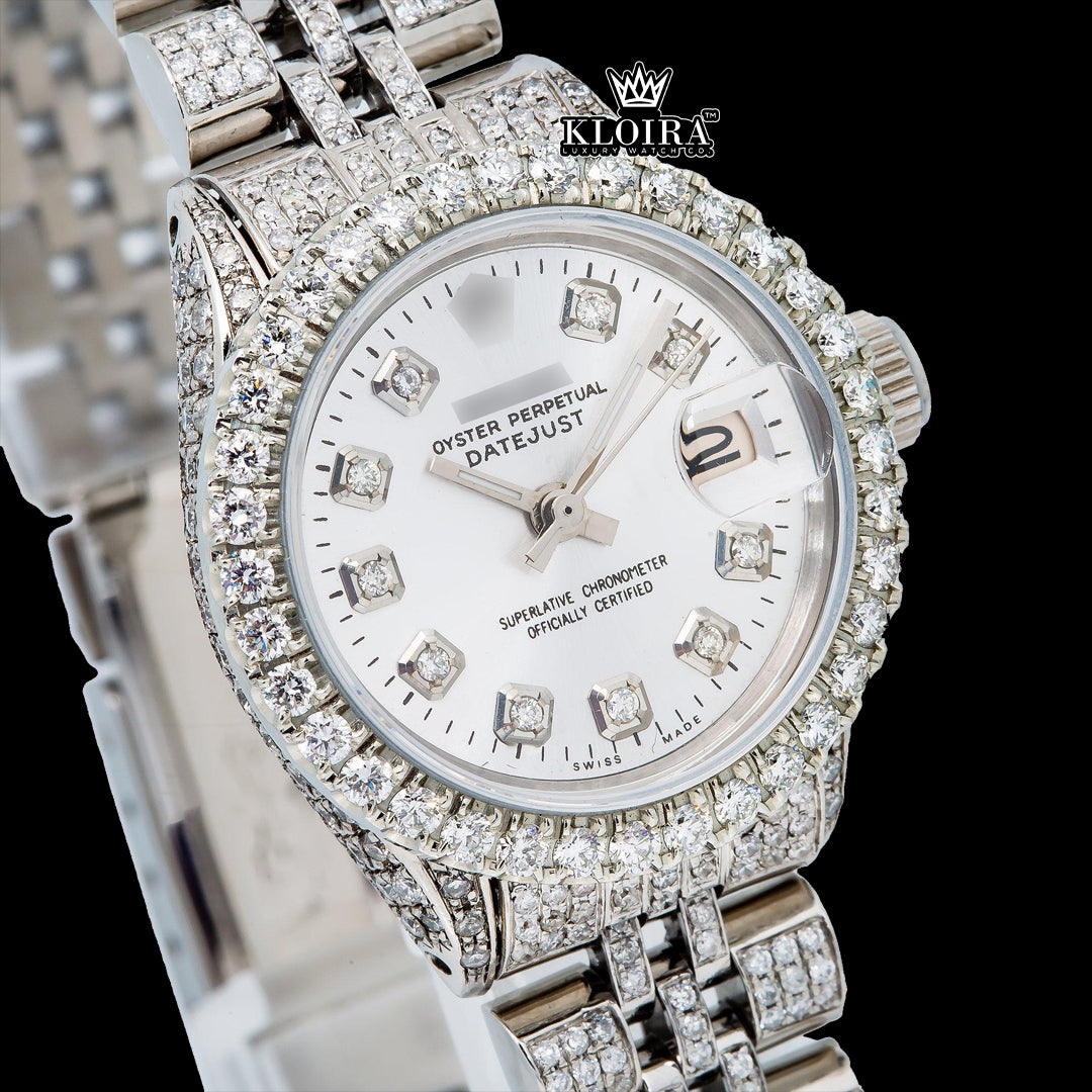LuxeSilver Moissanite Diamond Watch Silver VVS 18 Carat 42mm Men Front