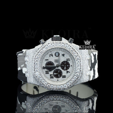 Maverick Moissanite Diamond Watch 14K Gold VVS 14 Carat 42mm Front