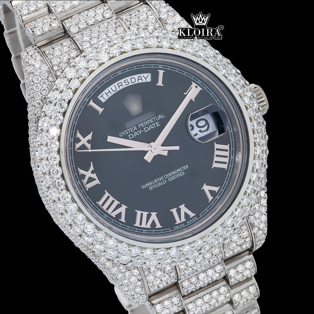 Men's Rolex  Moissanite Watch Front