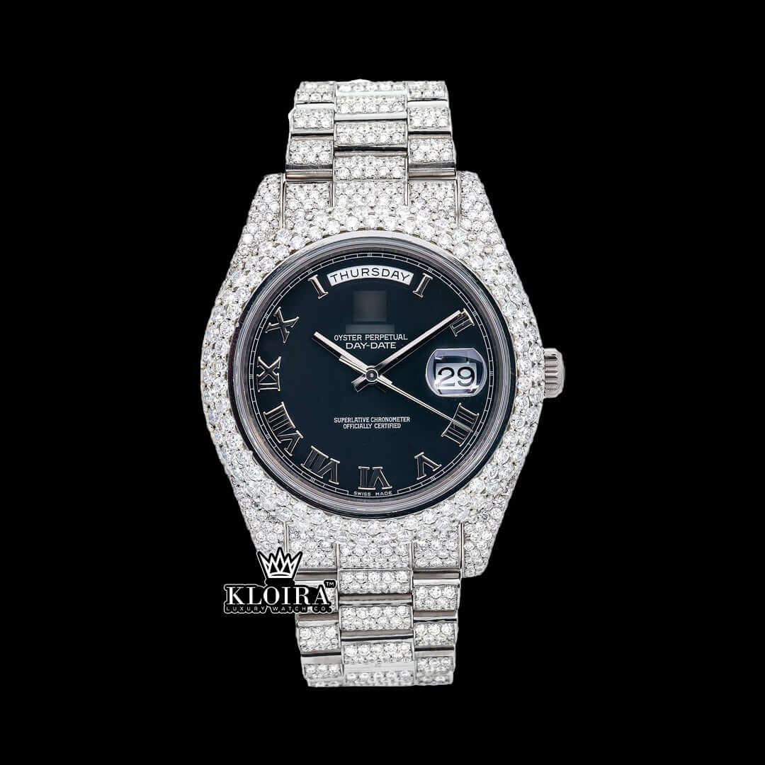 Men's Rolex  Moissanite Watch Front