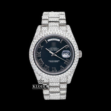 Men's Rolex  Moissanite Watch Front