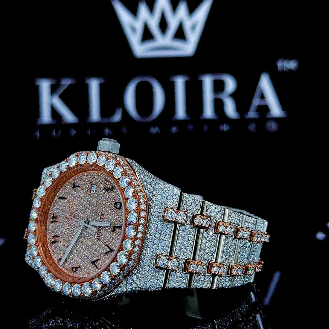 Moissanite AP Watch Arabic Front View