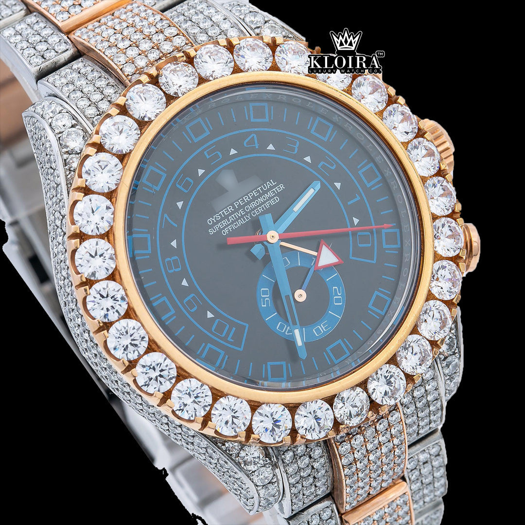 Front View Of Moissanite Rolex Watch