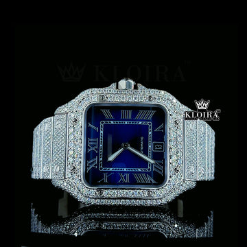 NoirLux Moissanite Diamond Watch 14K Gold VVS 22 Carat 42mm Front