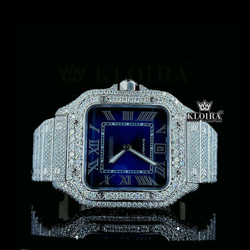 Midnora Moissanite Diamond Watch 14K Gold VVS 22 Carat 42mm Front