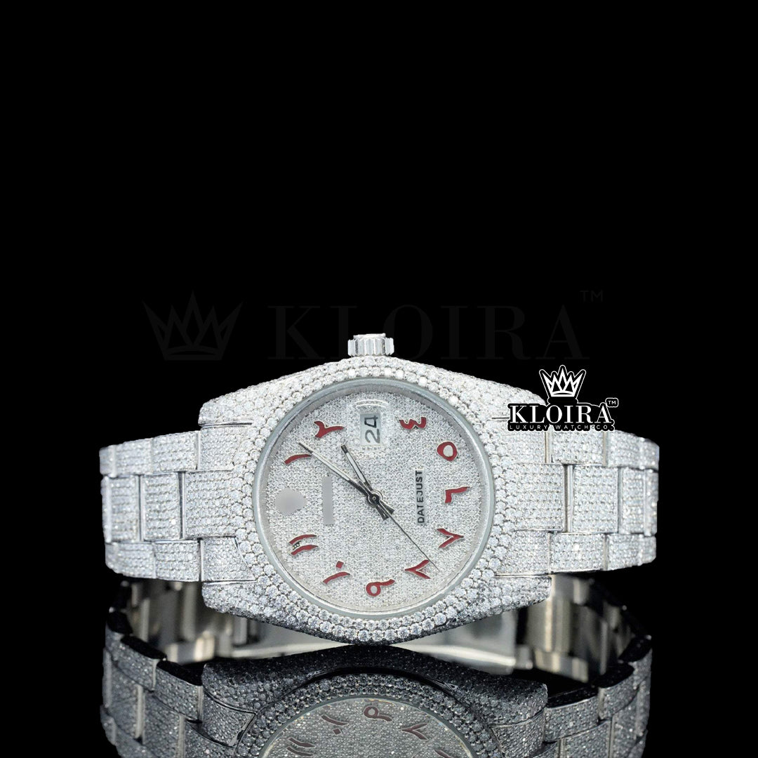 Opulence Lab-Grown Diamond Watch 14K Gold VVS 31 Carat 42mm Front