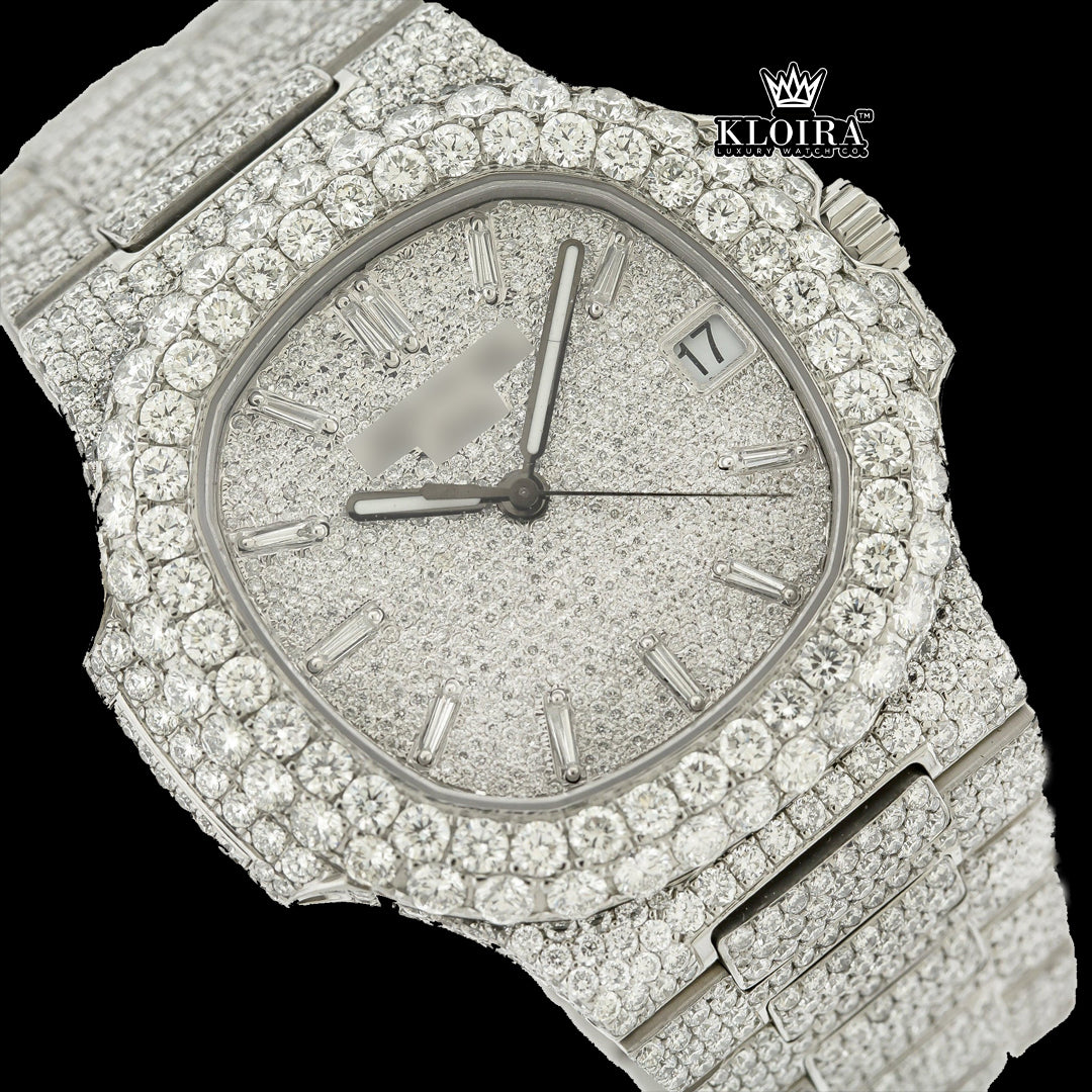 Patek Philippe Watch Bust Down with full bust down design and clean dial front view