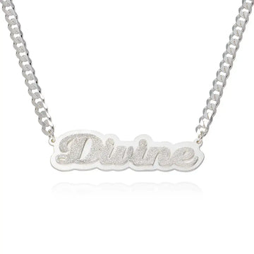 Personalized Elegant Script Name Pendant in 14K Gold 