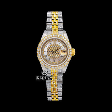 RadiantCharm Moissanite Diamond Watch Silver VVS 18 Carat 42mm Men Front