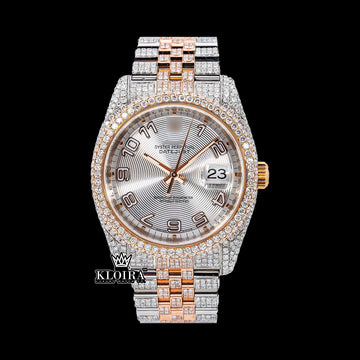 RadiantHarmony Moissanite Diamond Watch Silver VVS 18 Carat 42mm Men Front