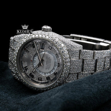 Rolex Moissanite Watch Closeup Left