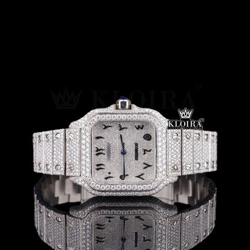 FrostMonarch Moissanite Diamond Watch 14K Gold VVS 23 Carat 42mm Front