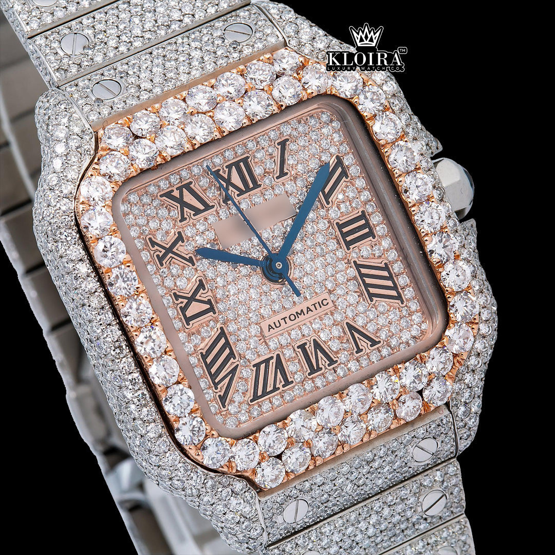 Veloura Women Lab-grown Diamond Watch 14K Gold VVS 22 Carat 42mm Front
