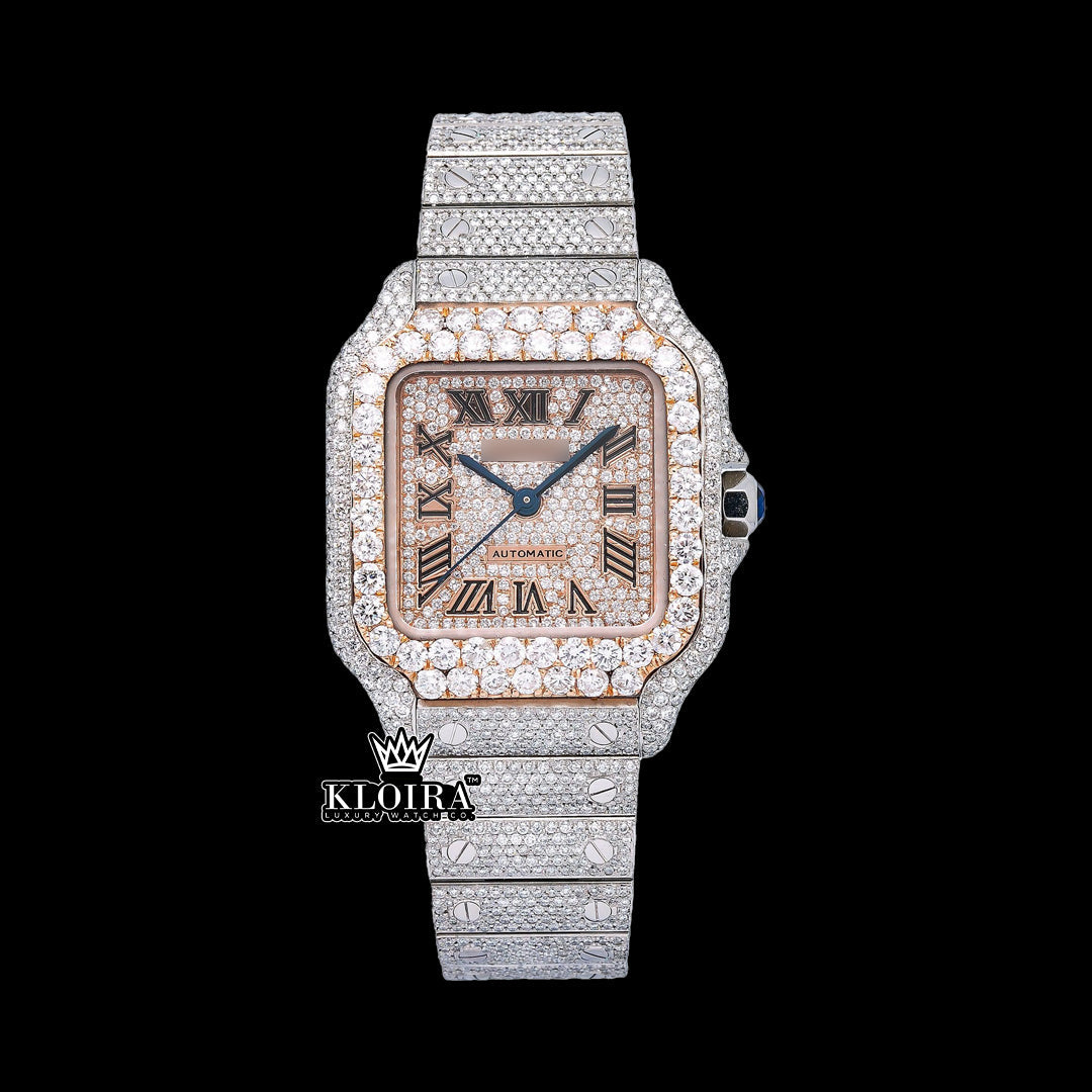 Veloura Women Lab-grown Diamond Watch 14K Gold VVS 22 Carat 42mm Front