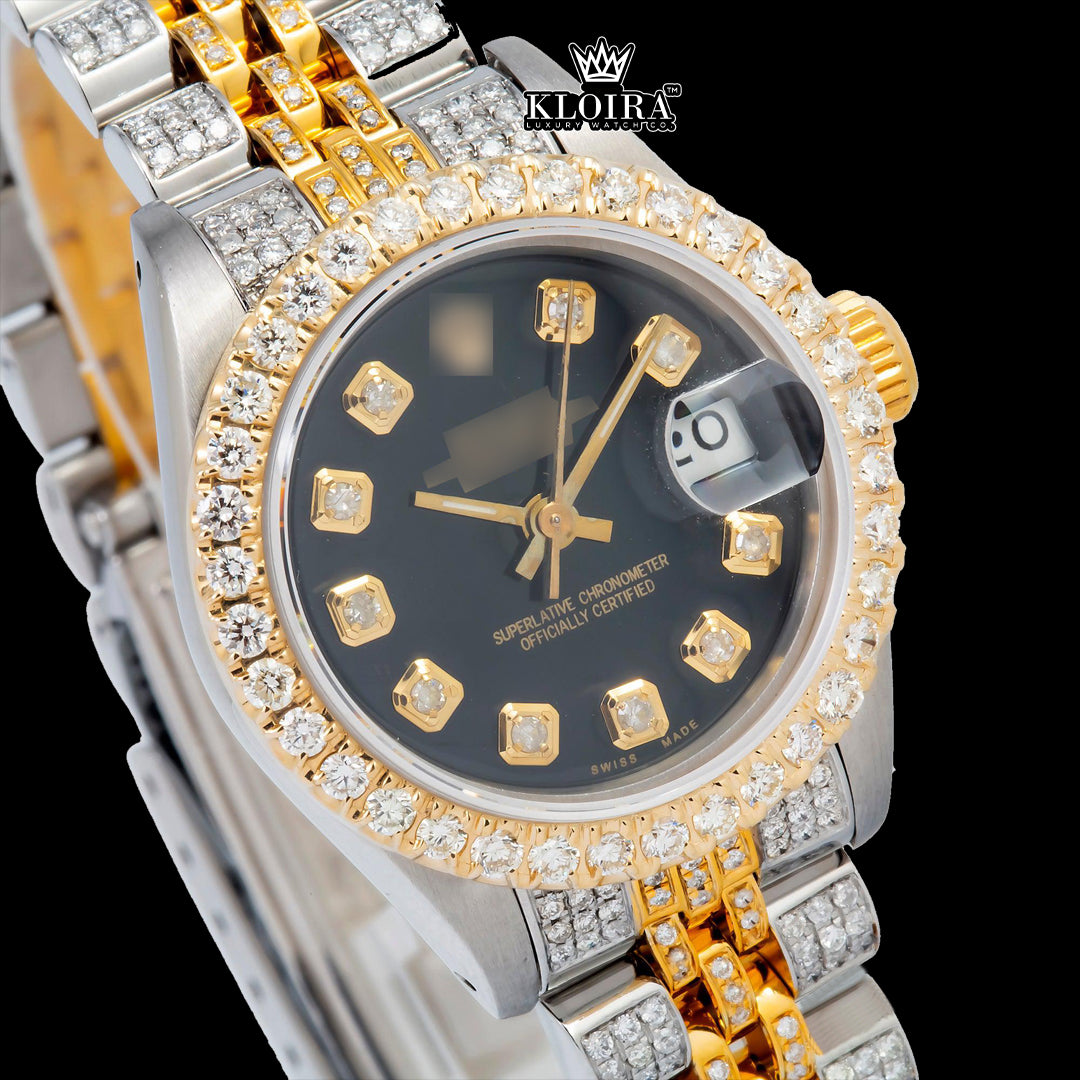 SpectraLux Moissanite Diamond Watch Silver VVS 18 Carat 42mm Men Front