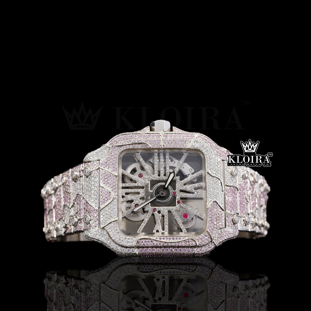 Silver diamond watch online