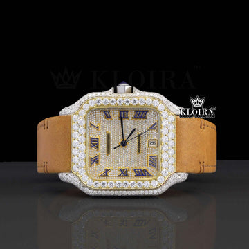 Front View of VVS Clarity Moissanite Cartier Watch