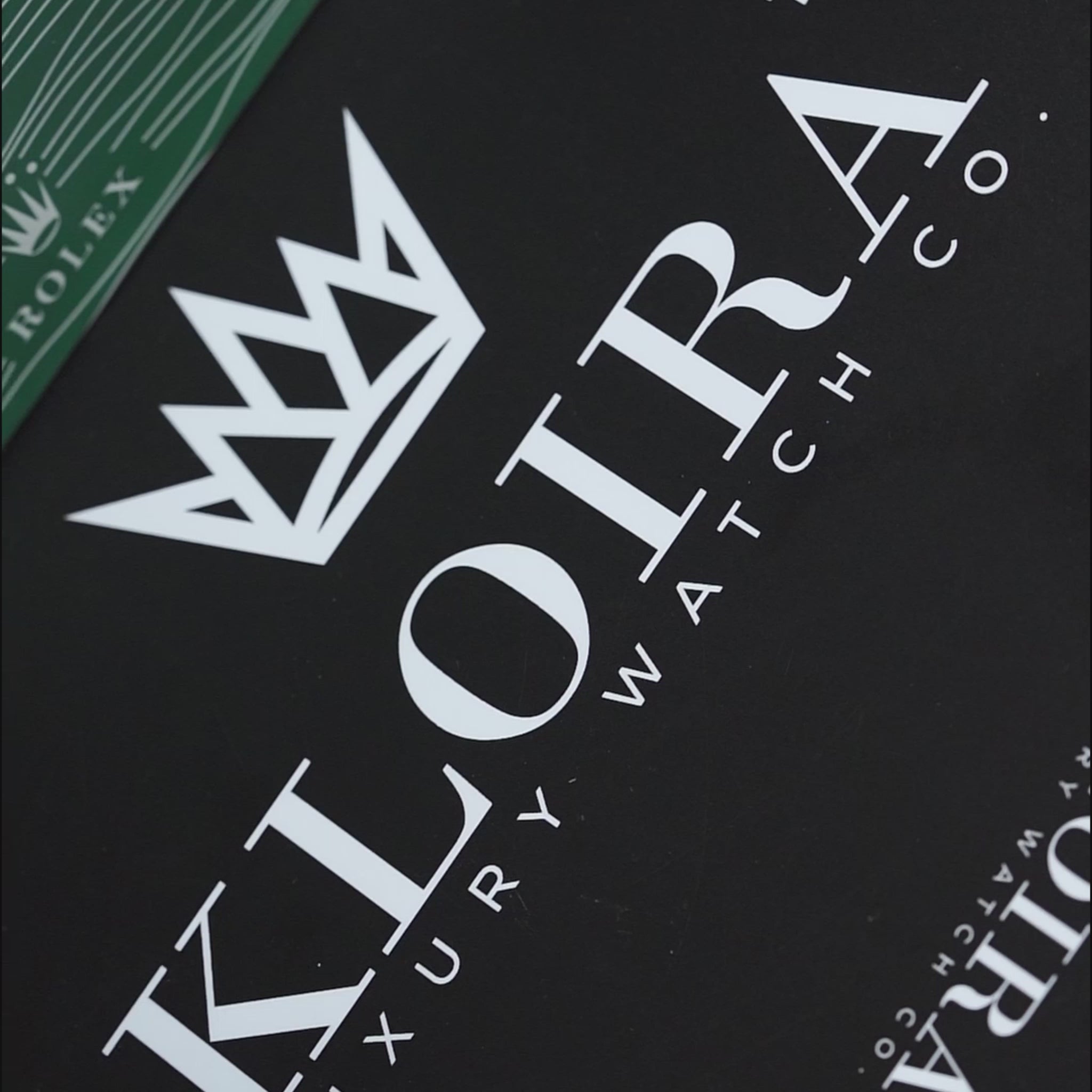 Men's Rolex Moissanite Watch unboxing video showing branded box and packaging