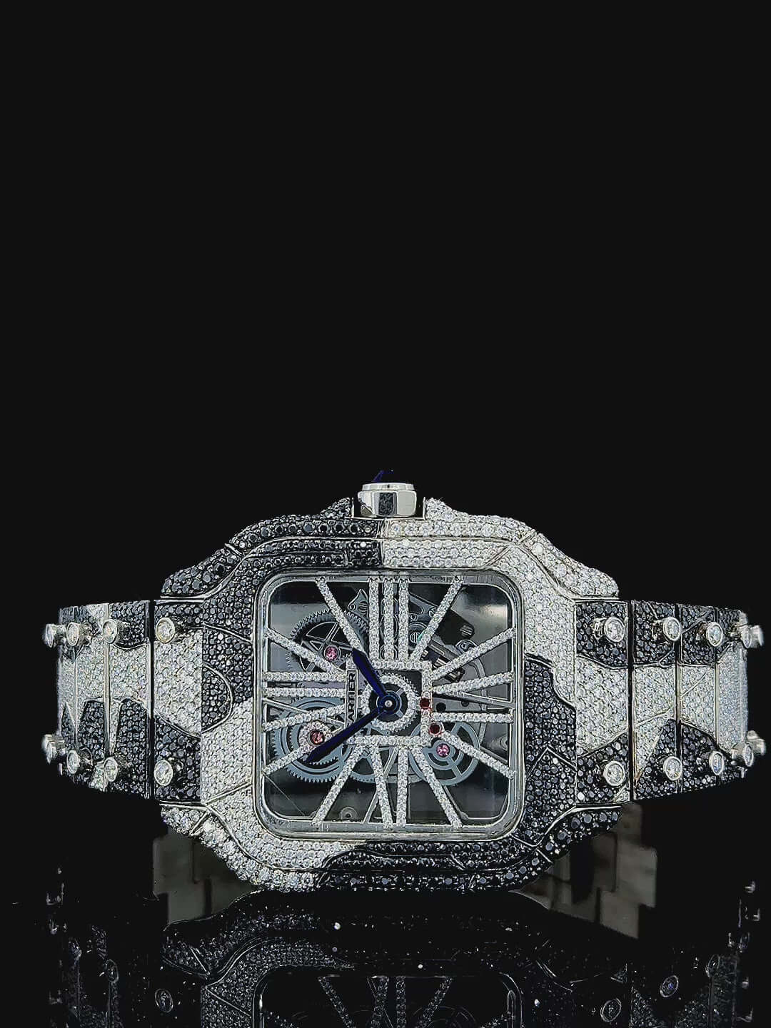 Cartier Skeleton Watch Eclipse 14K Gold VVS 25 Carat 42mm