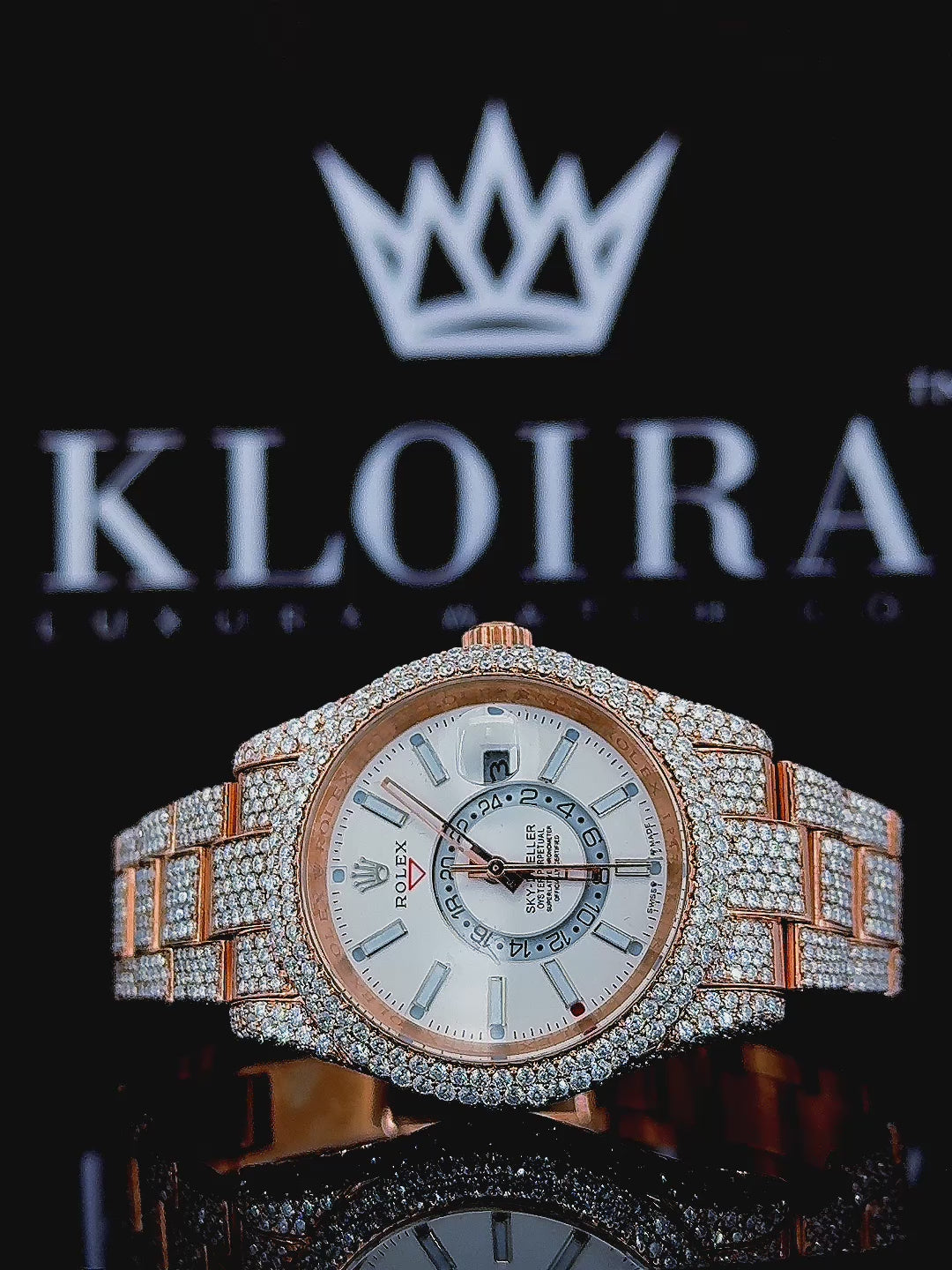 Rolex Watch Moissanite Diamonds 360 View Video