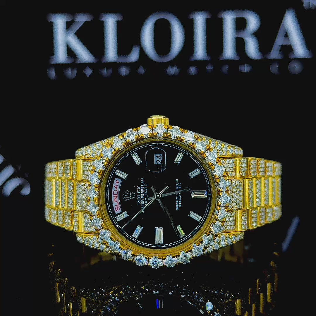 Rolex Watch Bust Down Moissanite 360 View Video