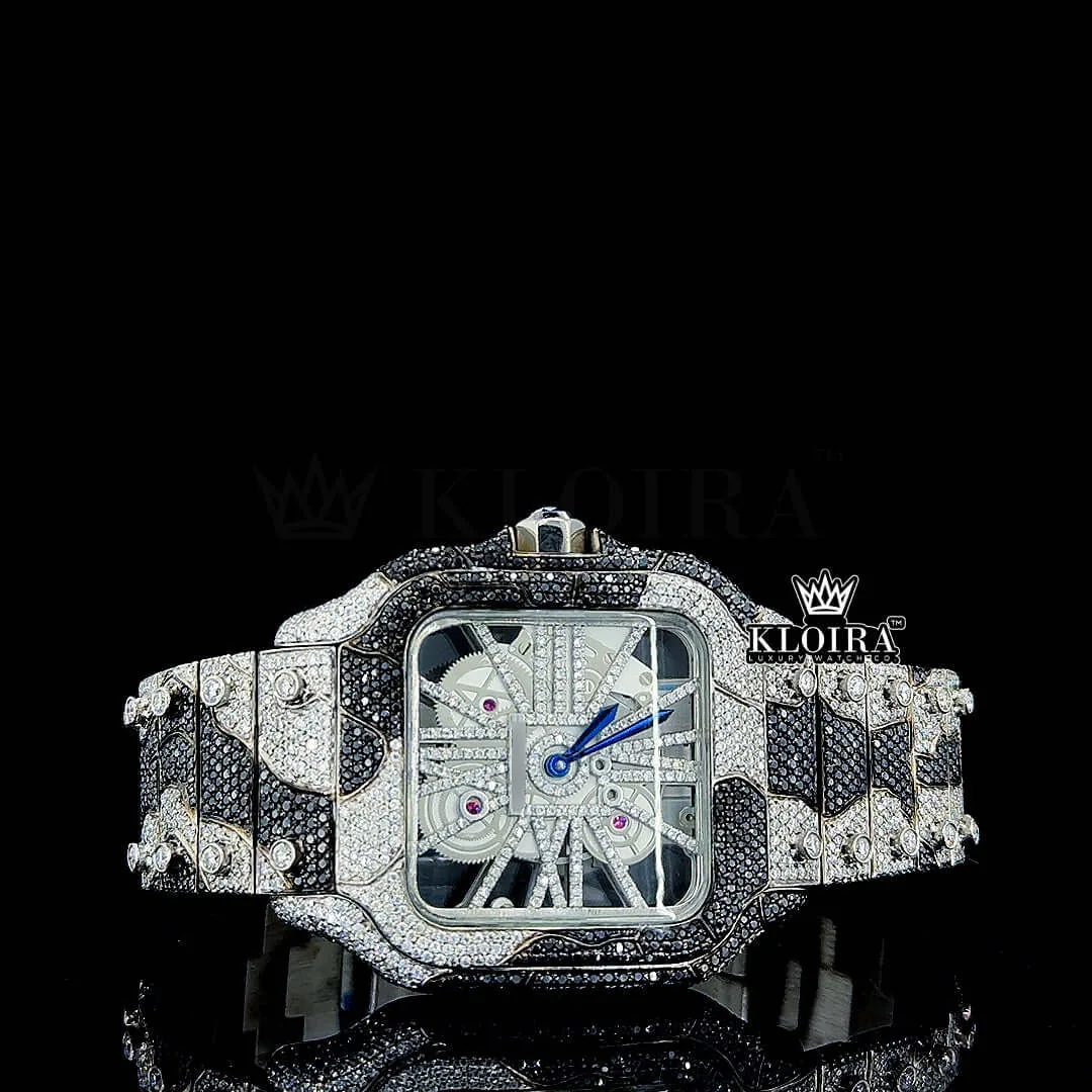 Marclane Moissanite Diamond Watch 14K Gold VVS 24 Carat 42mm Front