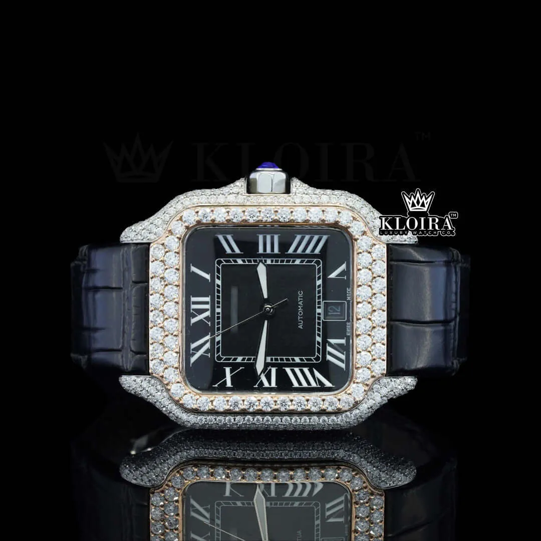 Front View of Cartier VVS Moissanite Watch