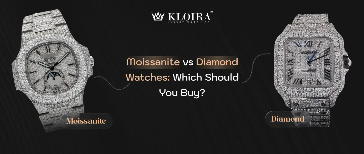 Moissanite Watch comparison with diamond watch to help you choose the right one.
