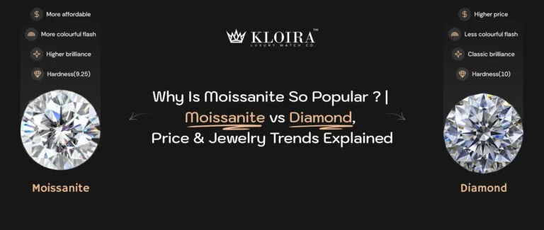 Why is moissanite so popular main banner with moissanite vs diamond comparison