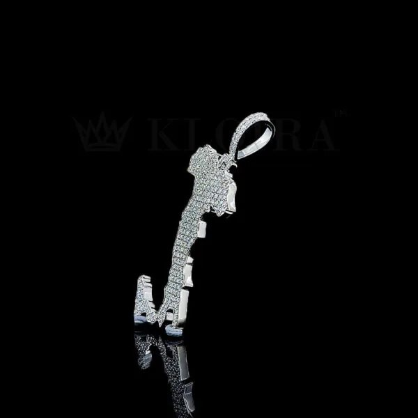Map Silhouette Swagger Pendant - B F Ac Bd B C Ed Cf