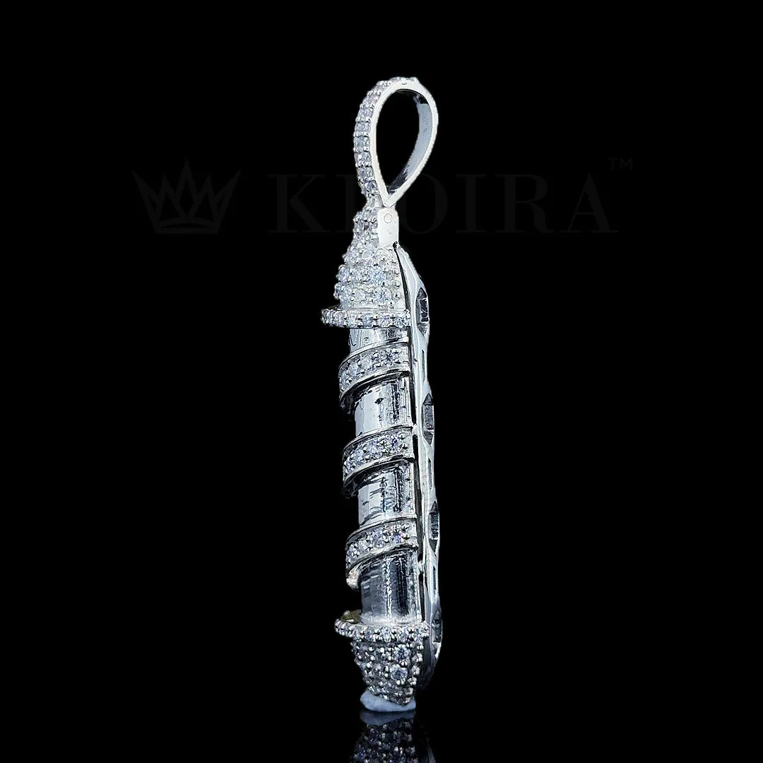 Diamond Spiral Tower Pendant - Ba F A F D Dc