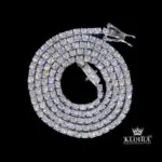 Tennis Chain Moissanite Diamond Silver VVS 12 Carat 3mm Men - Ac Bdb Eee E D Aefb E