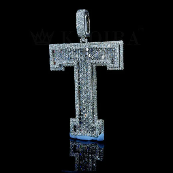 Diamond Bling T Pendant - Bca Ae F Aed F Beaedd