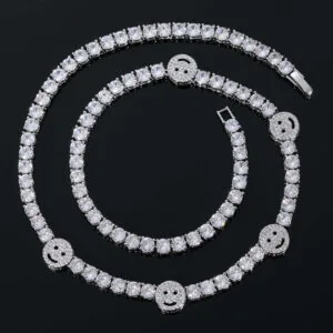 5mm Round Moissanite Tennis Chain JoyLink in 14K White Gold