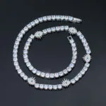 5mm Round Moissanite Tennis Chain Starlink in 14K White Gold
