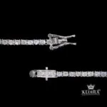 Tennis Chain Moissanite Diamond Silver VVS 12 Carat 3mm Men - Bff A F C F Df