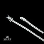 Tennis Chain Moissanite Diamond Silver VVS 12 Carat 3mm Men - A C D C A Dd Be Ce F F