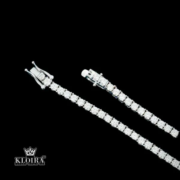 Tennis Chain Moissanite Diamond Silver VVS 12 Carat 3mm Men - A C D C A Dd Be Ce F F