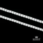 Tennis Chain Moissanite Diamond Silver VVS 12 Carat 3mm Men - 