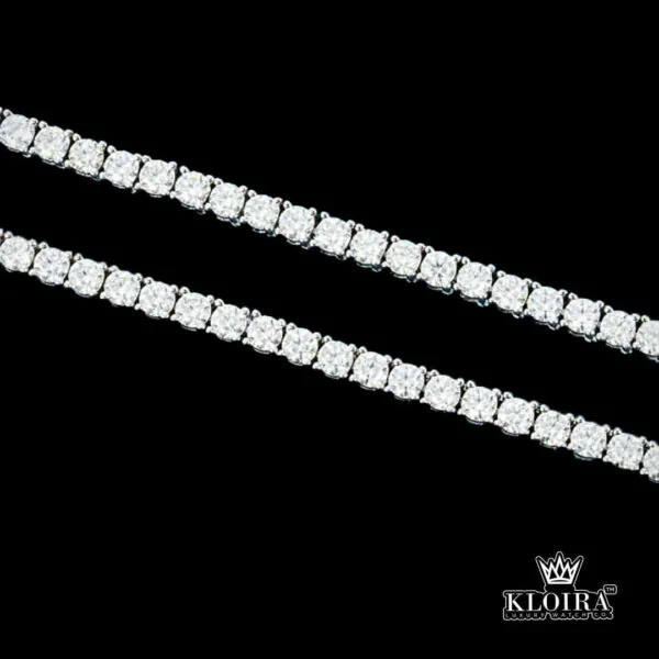 Tennis Chain Moissanite Diamond Silver VVS 12 Carat 3mm Men - 