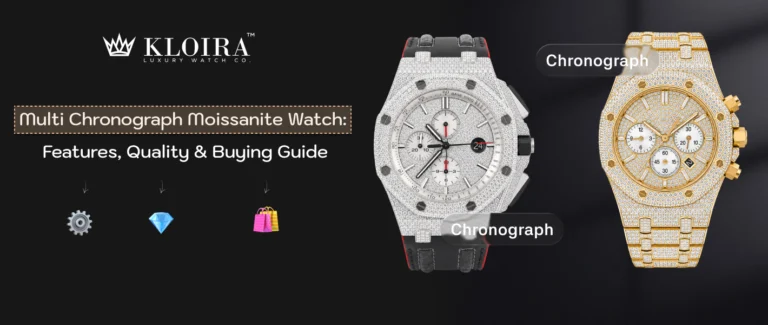 Multi Chronograph Moissanite Watch