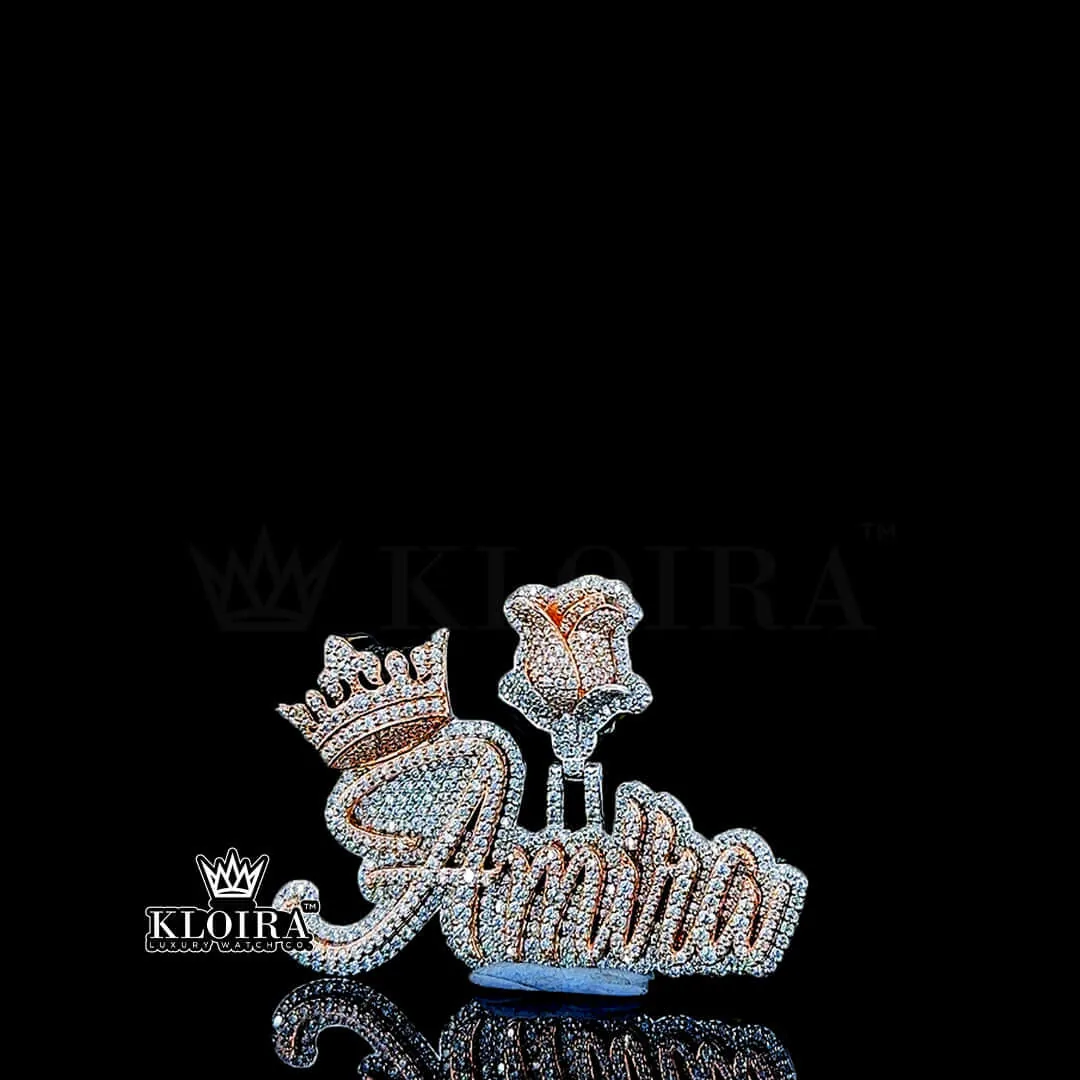 Amira Crowned Blossom Medallion Closeup Front