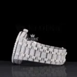 AP Black Stick Markers Fully Iced Out Lab Grown Diamond Watch Left Side View