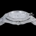 AP Diamond Markers Fully Bust Down Moissanite Diamond Watch Crown View