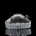 AP Fully Iced Out White Dial Moissanite Diamond Watch Back View