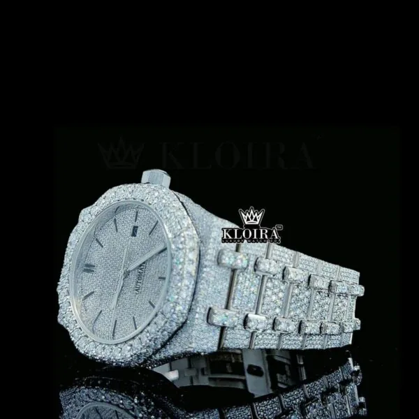 AP Moissanite Watch Left Profile View